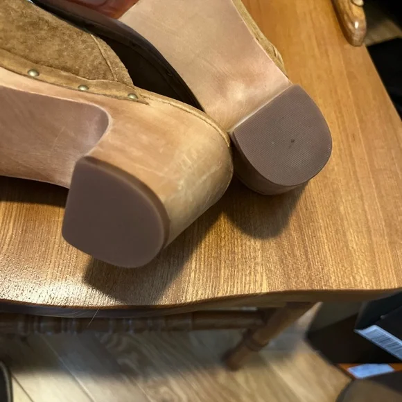 UGG Women's Tan Suede Mules - Picture 7 of 11